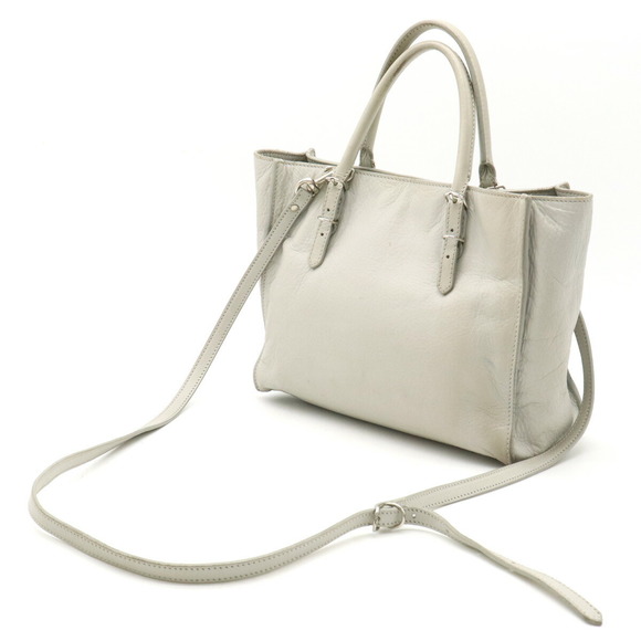 Balenciaga Handbag Paper Light Gray Leather Mini - Picture 1 of 9
